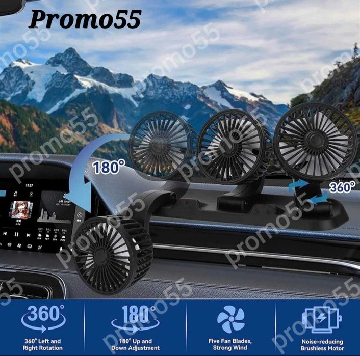 Преносим Вентилатор с USB за автомобили, камиони, офиси, дом