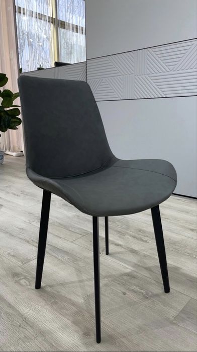 Комплект стульев ( 6 штук ) , стулья, экокожа, тёмно-серые, стул