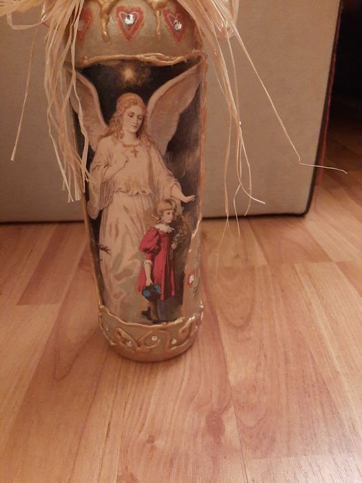 декупаж на бутилка за повод