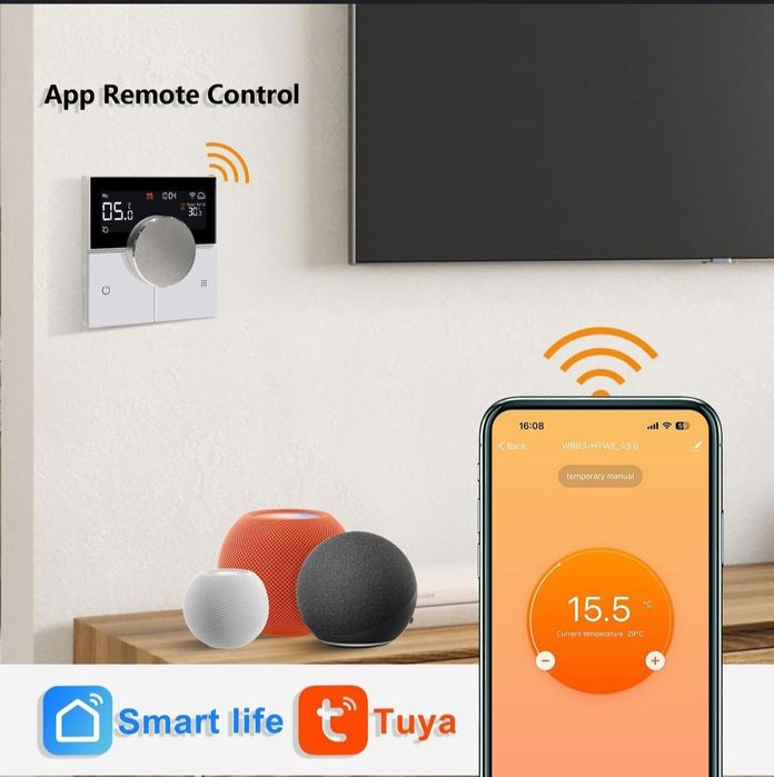 Termostat WiFi pentru incalzire prin pardoseala, boilere de apa si gaz