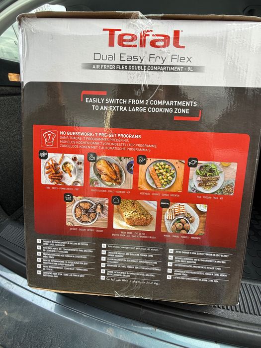 Подарен Air fryer TEFAL Dual Easy Fry Flex, неизползван
