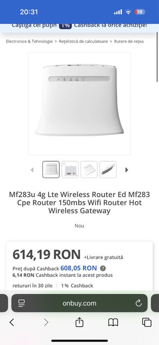 Router ZTE MF283U 4G wireless router