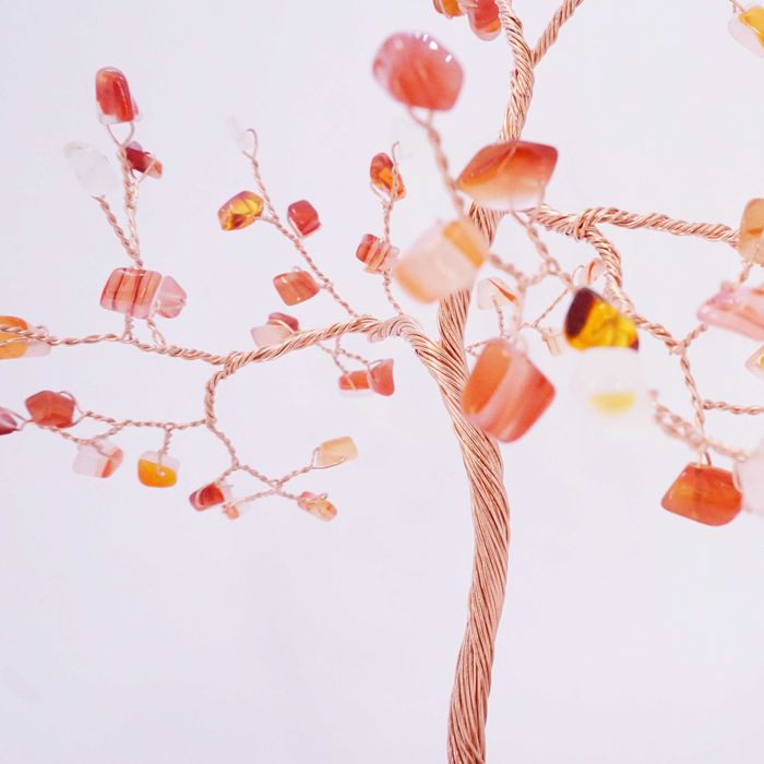 Дръвче Карнеол, Подрък Рожден ден, Декорация Сватба, Подарък Зодия