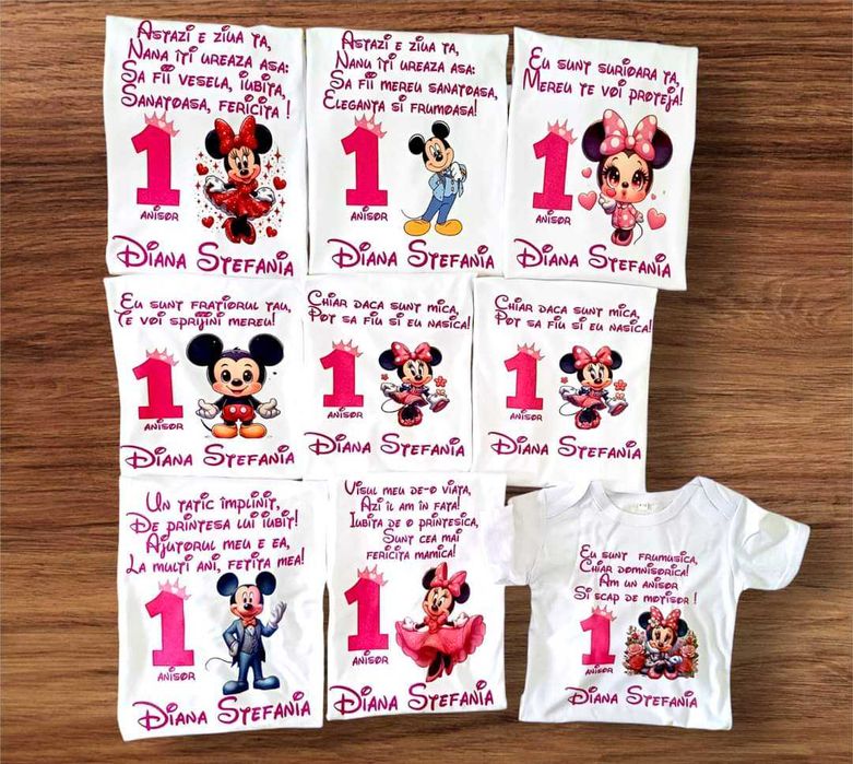 Tricouri personalizate aniversare 1 an