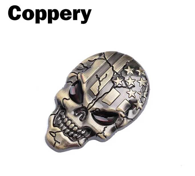 3D Метална емблема Череп 5-цвята