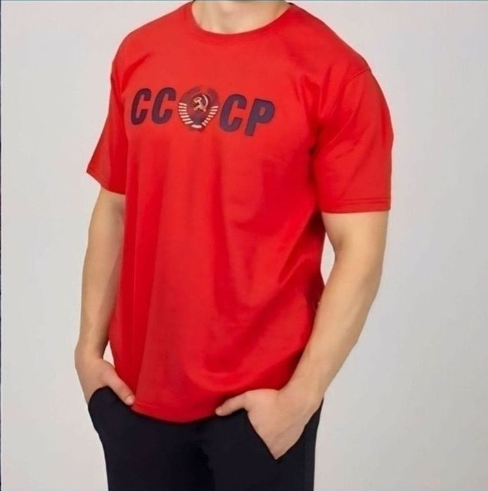 футболка и шорты рисунком гербом СССР РЕТРО стиль 8О х