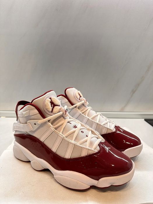 Jordan 6 Rings Red and white