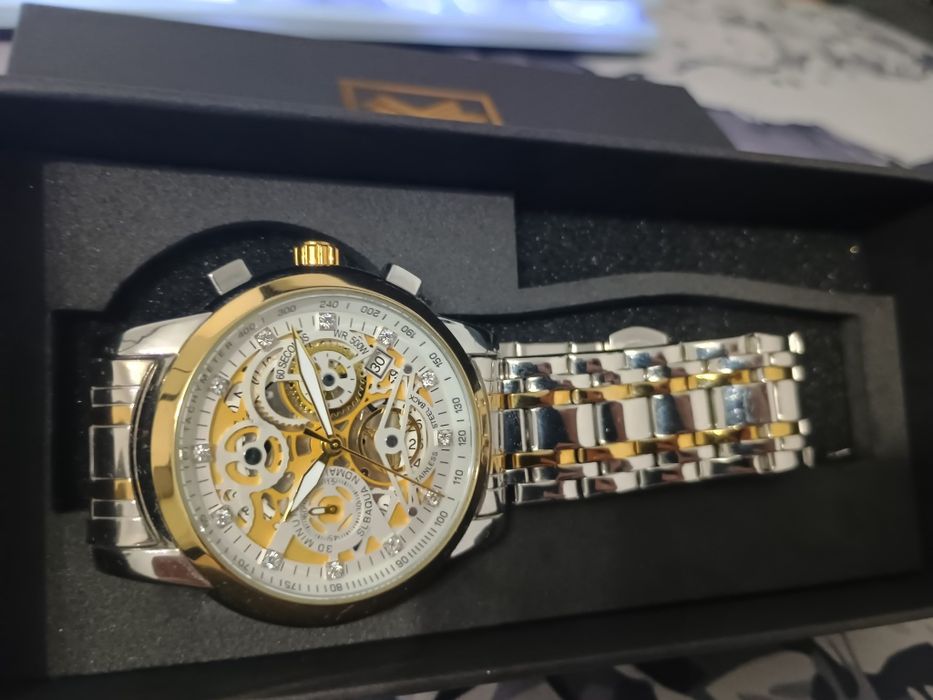 Ceas Nektom Jazz Series - argint/aur - impecabil