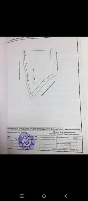 Назарбек томонда 2 гектар ер сельхозназначения