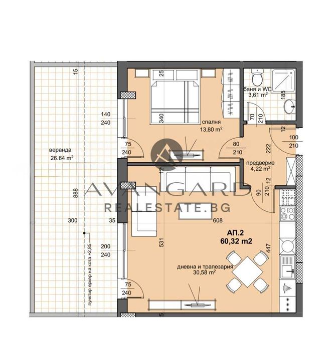 Продава се Двустаен апартамент в Пловдив, Остромила - 87 кв.м за 1466 €/кв.м - Снимка #6