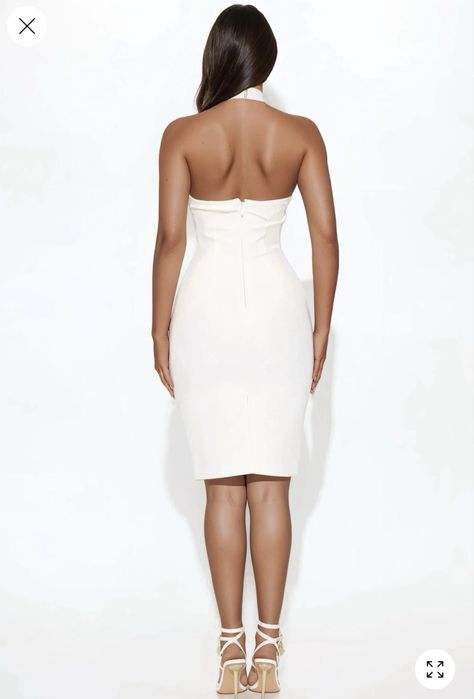 Нова бяла бандажна рокля