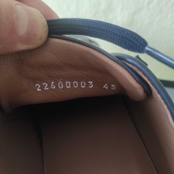 TEODOR -  тъмно сини кецове с десенирана кожа и лого