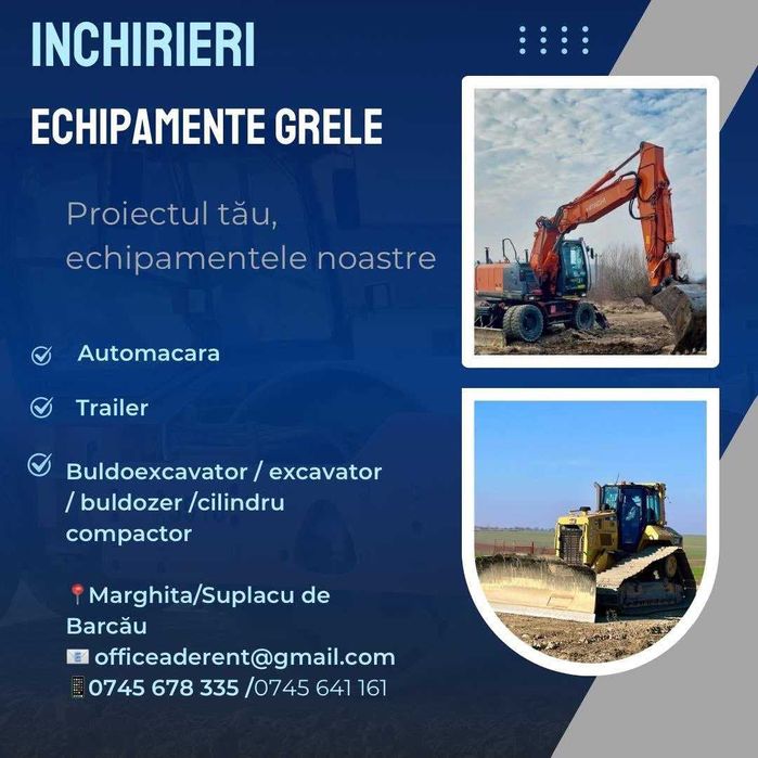 Prestari servicii cu utilaje grele pe santier si vanzari de agregate
