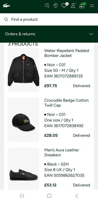 Куртка,кроссы от Lacoste