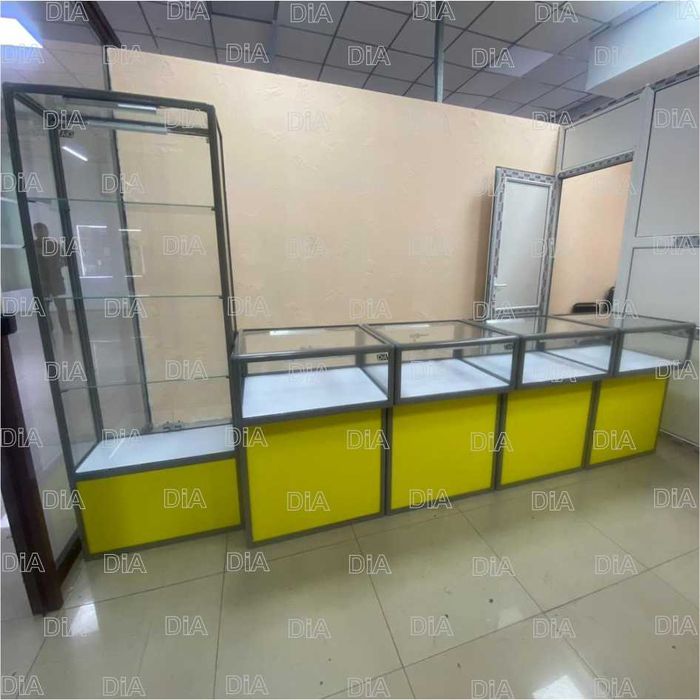 Прилавок витрина, стеклянная, metal oynaly vitrina va prilavkalar