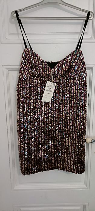 Rochie noua Zara paiete eveniment M 38
