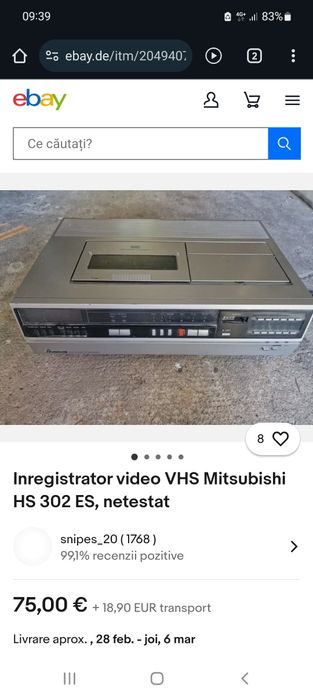 Video vhs mitsubishi