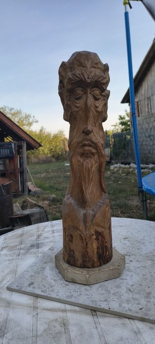 Statuetă bust lemn Don Quixote