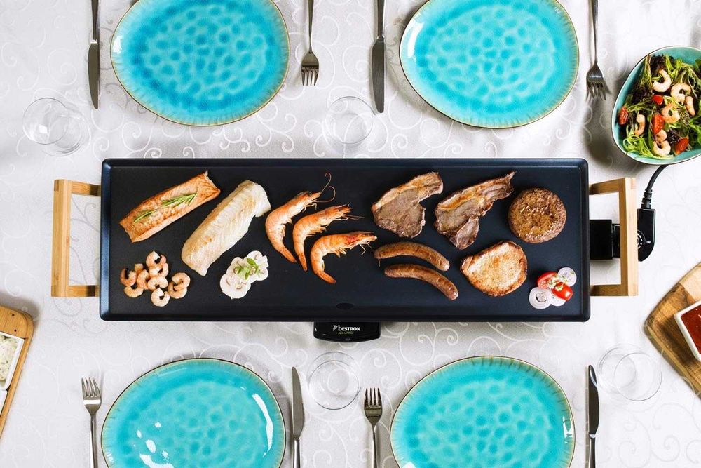 Настольный гриль Bestron Teppanyaki Grill Plate in Asia Design!