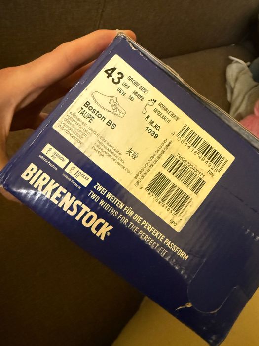 Birkenstock Boston BS Taupe Regular Fit marimea 38, 39, 40, 41, 42, 43