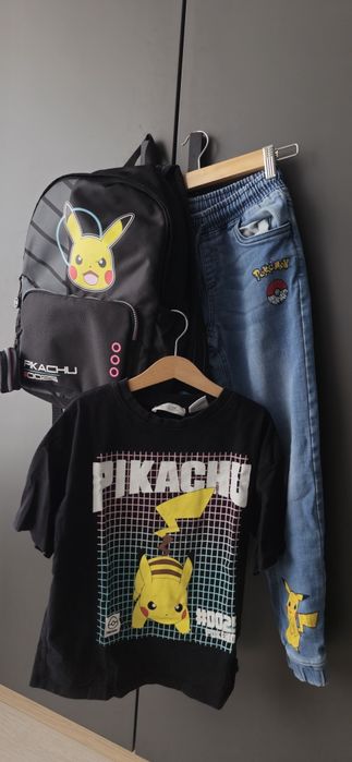 Лот раница, тениска Zara, дънки Pokemon 8-9