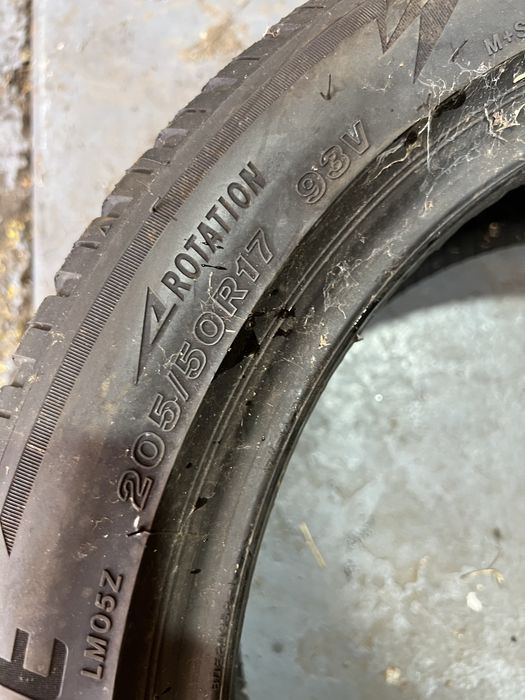 1x 205 50 17 bridgestone iarna  dot 2022