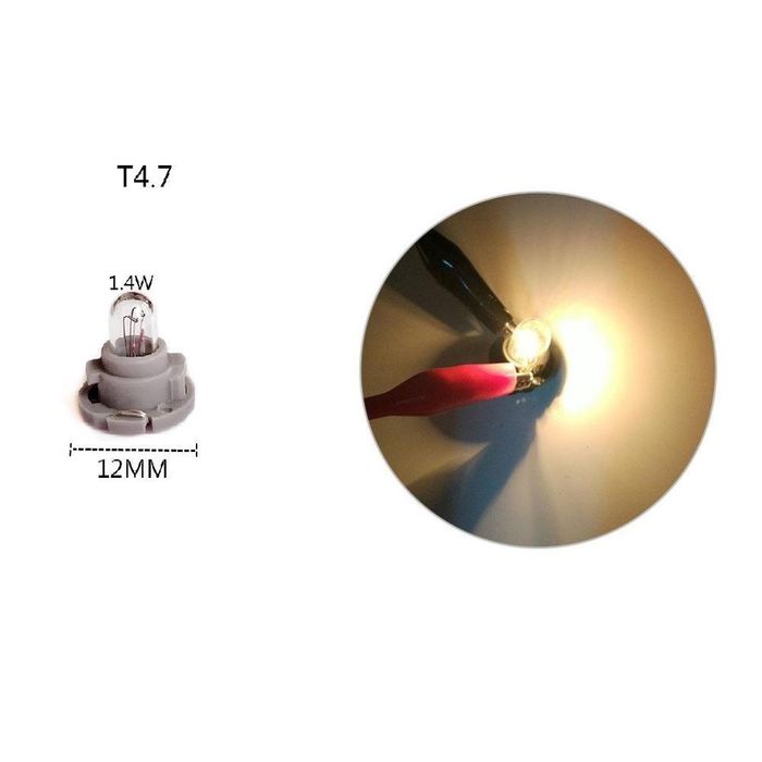 крушка с фасунга 12v, т4.7 бяла 1брой vertex