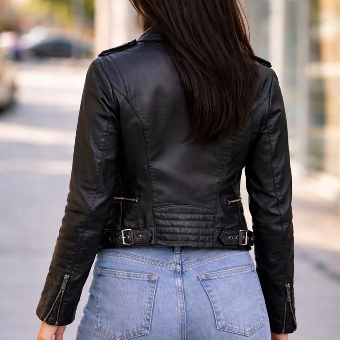 Naf Naf Дамско кожено яке, Естествена кожа