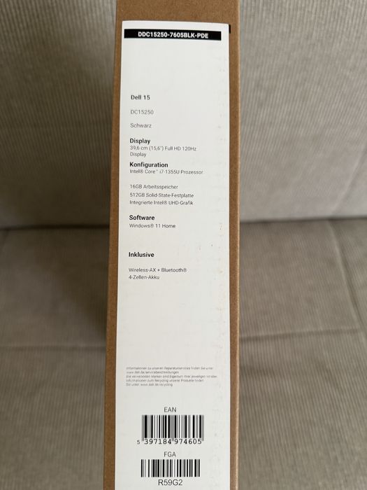 Dell 15 DC15250 • Intel i7-1355 • 16GB RAM • 512GB • NOU / SIGILAT •