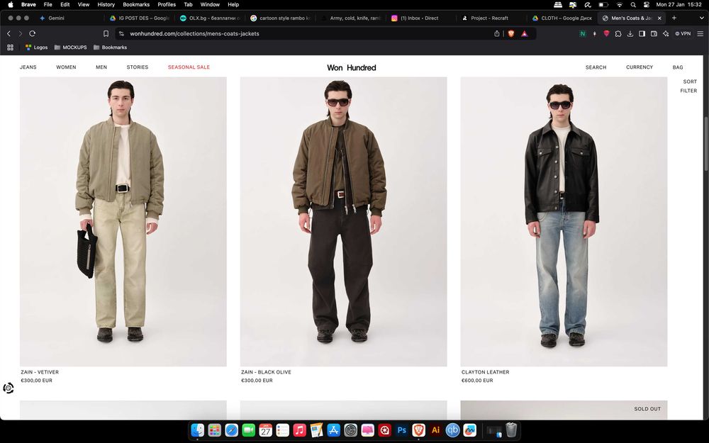 Won Hundred - Luxury - Mens -Top / Bomber Jacket