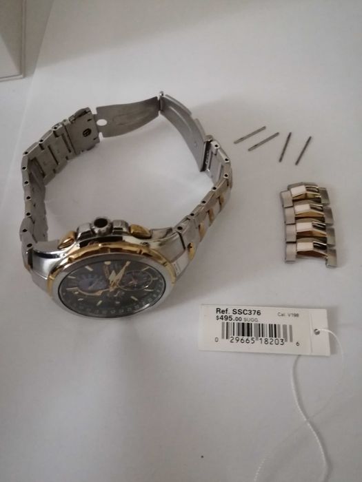 Ceas SEIKO analog quartz perpetual solar chronograph,barbatesc