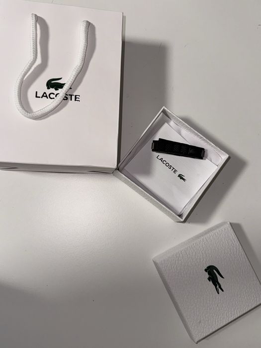 Lacoste гривна черна/сребърна