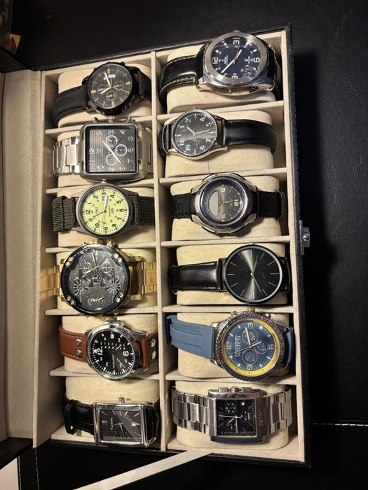 Colecție variată de 15 ceasuri bărbătești (Esprit, Citizen, Pierre Cardin etc.)