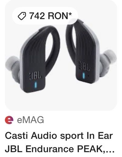Căști JBL Endurance peak-stare foarte bună