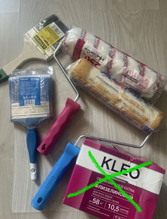 Валики. Кисти. Маячки для наливного