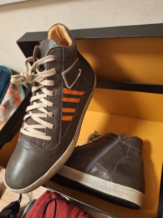 Оригинални естествена кожа 41 размер Nude кубинки висок кец