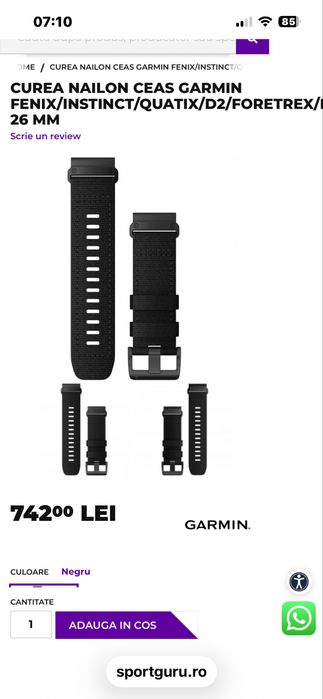 Curea Garmin Tactix originala