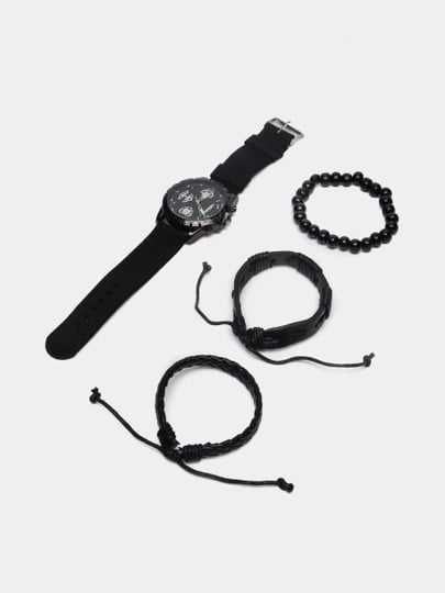Мужской подарочный набор, часы + браслеты