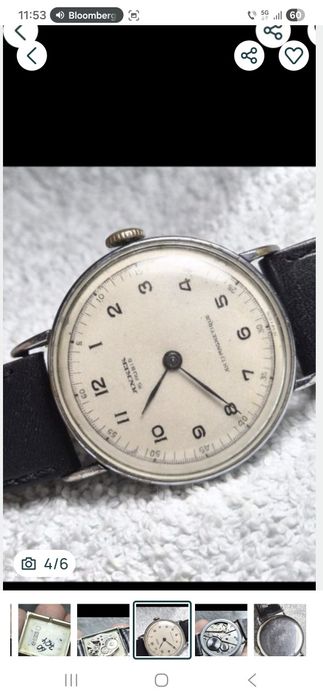 Seiko Seikomatic 39 jewels / Ceas tank argint/ Anker 1930