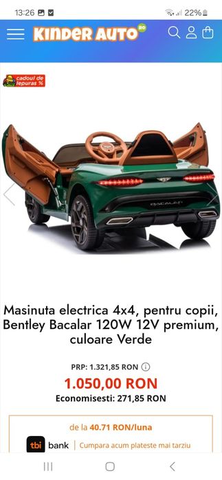 Mașină electrică Bentley