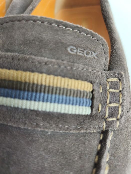 Мъжки мокасини GEOX U SNAKE MOC F  U 7207 F от кафяв набук