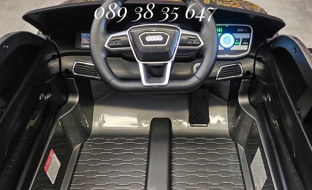 ТОП ЦЕНА!НОВО!Акумулаторна кола AUDI RS E-TRON с 12V,EVA ГУМИ,металик