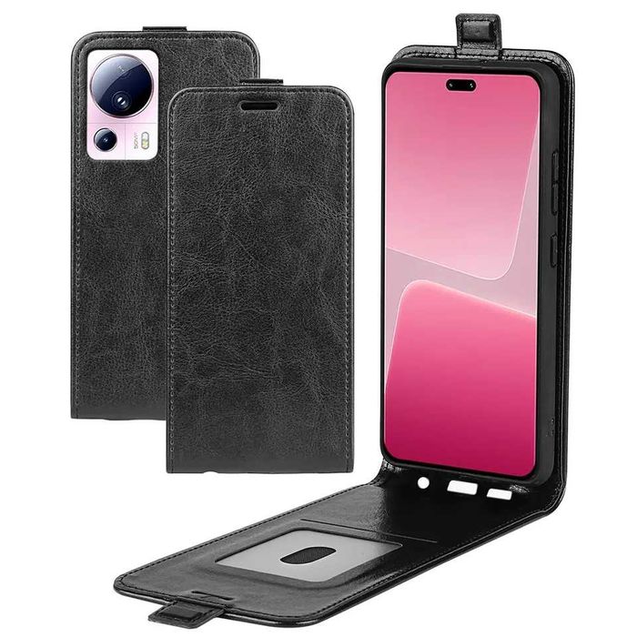 Xiaomi 13 / 13 Lite / 12 Lite / Вертикален кожен флип калъф