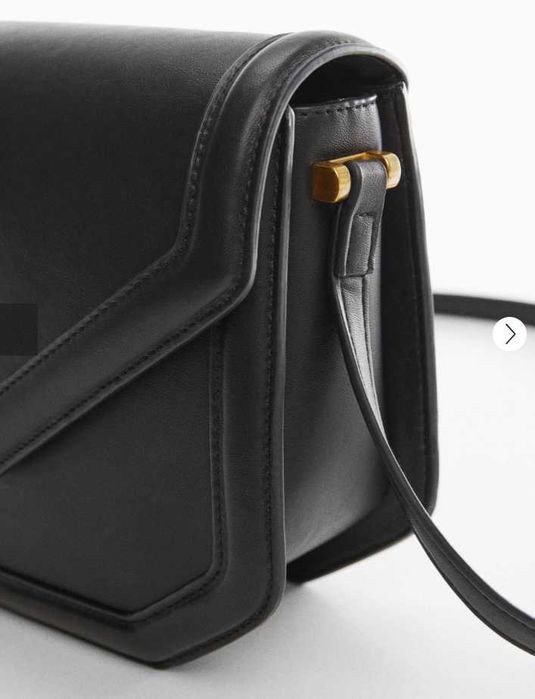 Дамска чанта през рамо Mango Envy, черен цвят