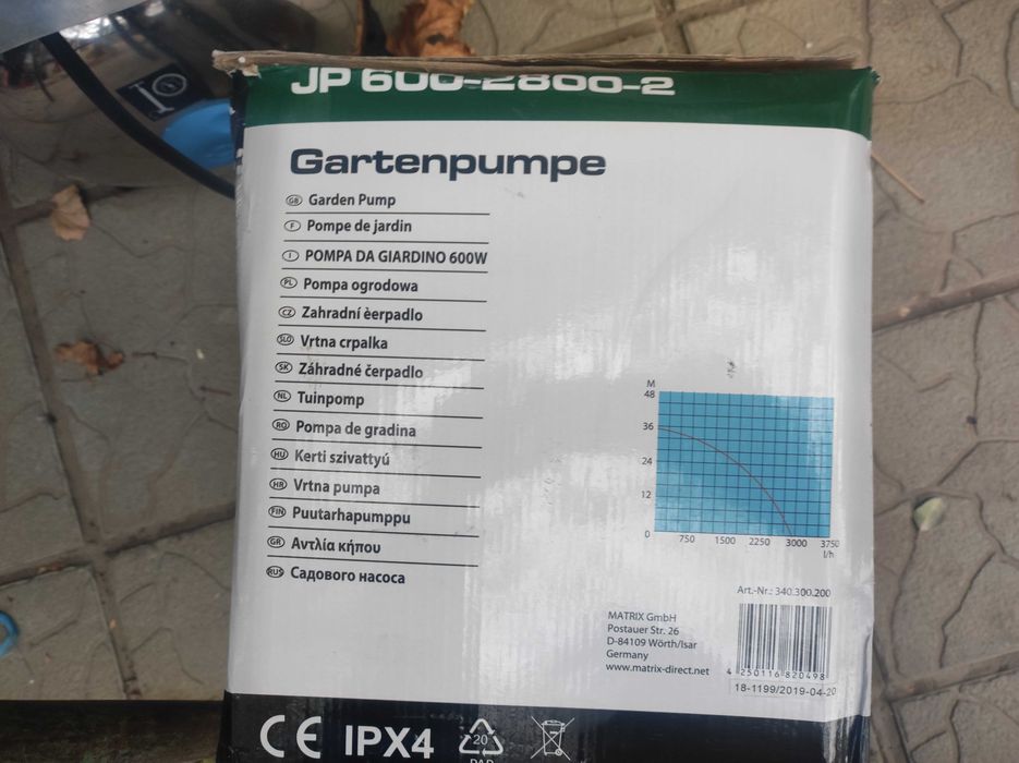 Центробежна помпа за чиста вода