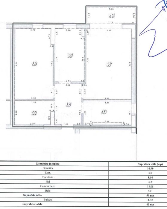 Apartament 2 camere, decomandat, complex Maurer Residence, Târgu Mureș