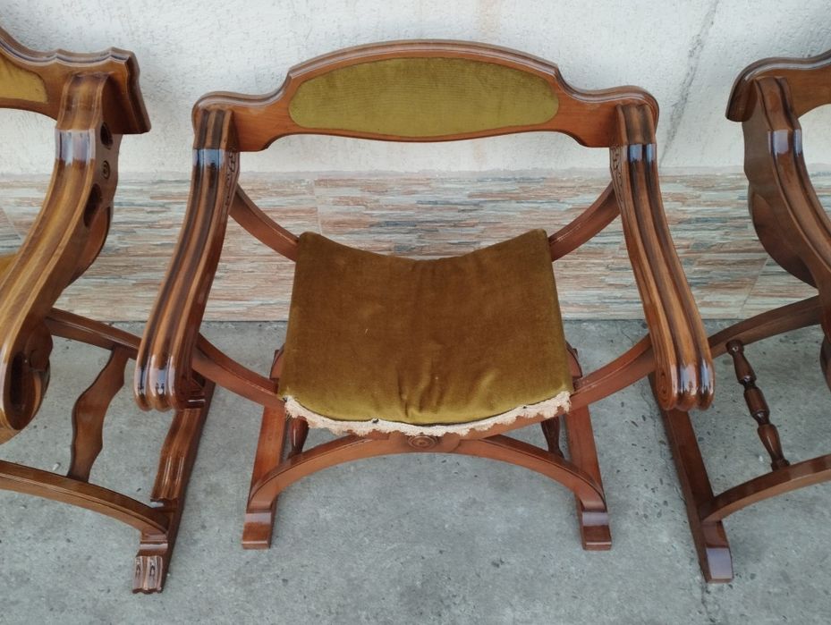 Scaune vintage lemn masiv