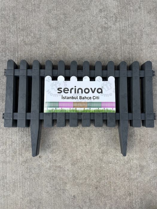 Декоративна градинска ограда за цветя, трева сиво,мръсно бяло и зелено