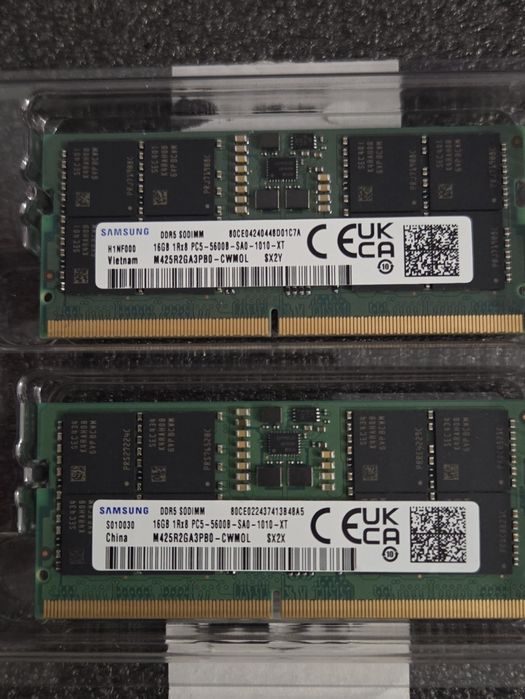 Memorie laptop sodimm 32Gb - 2 x 16 Gb DDR5 5600Mhz Samsung / Micron