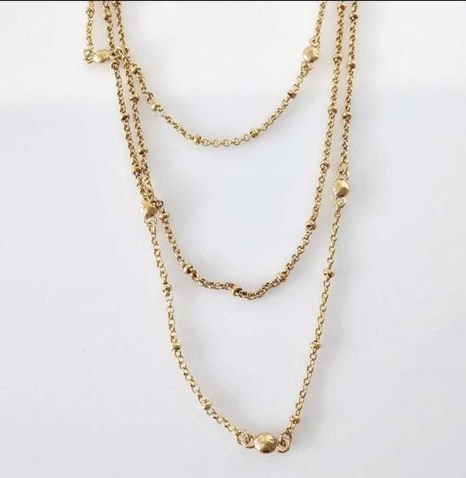 Colier Monet vintage 85 cm filigran placat cu aur